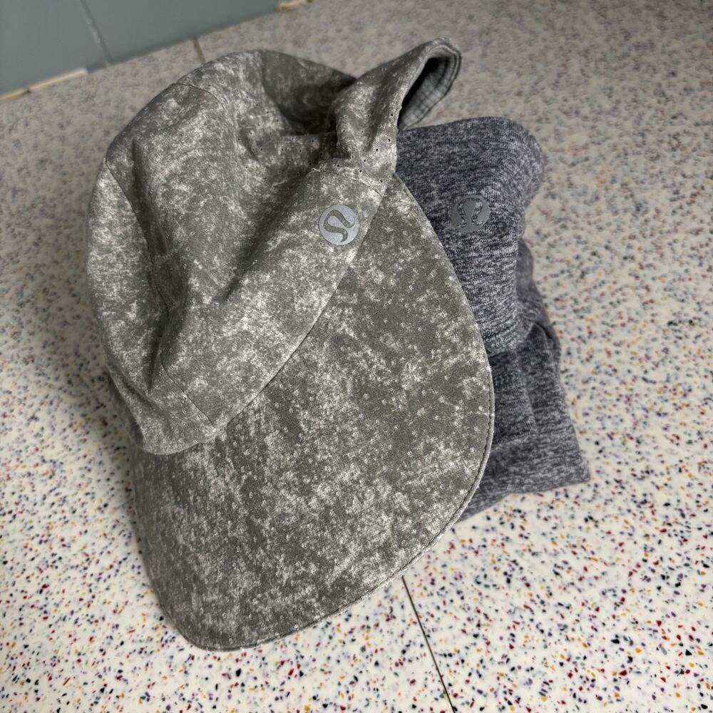 Lululemon Women’s Gray Leggings Hat Cap Combo Bundle Set Gray 6 Running Workout